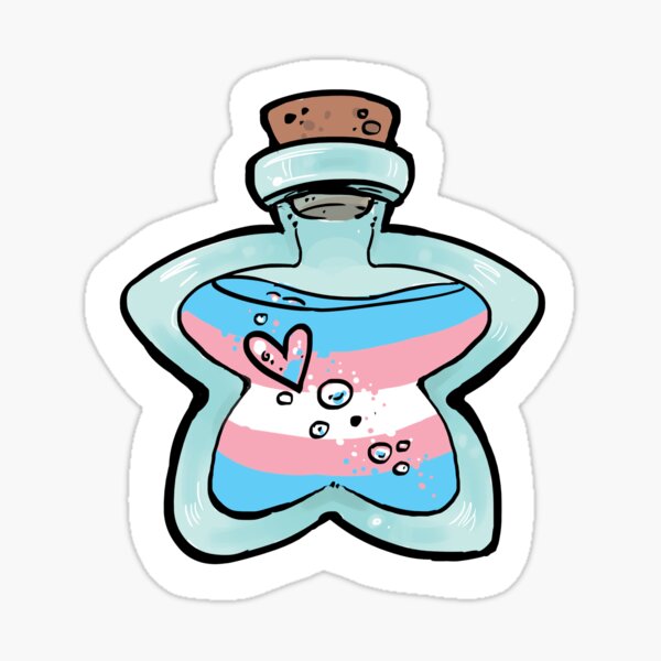 Potions of Pride | Trans | Starry Bottle Sticker