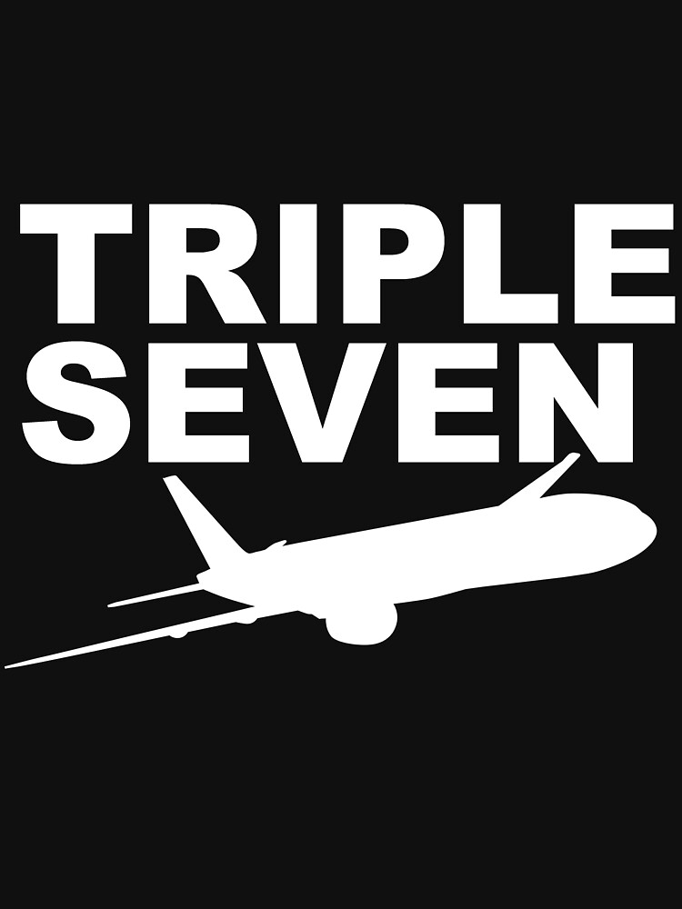Boeing 777-200 TRIPLE SEVEN White Print by Auchmithie49
