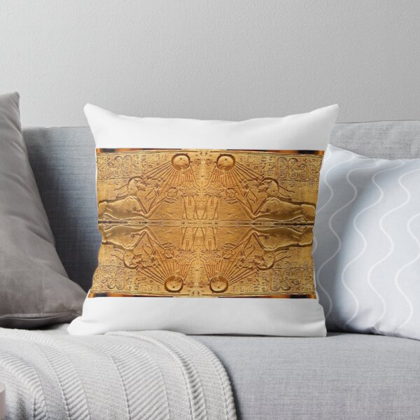 #ancient, #sculpture, #art, #old, #pharaoh, #antique, #religion, #archaeology Throw Pillow