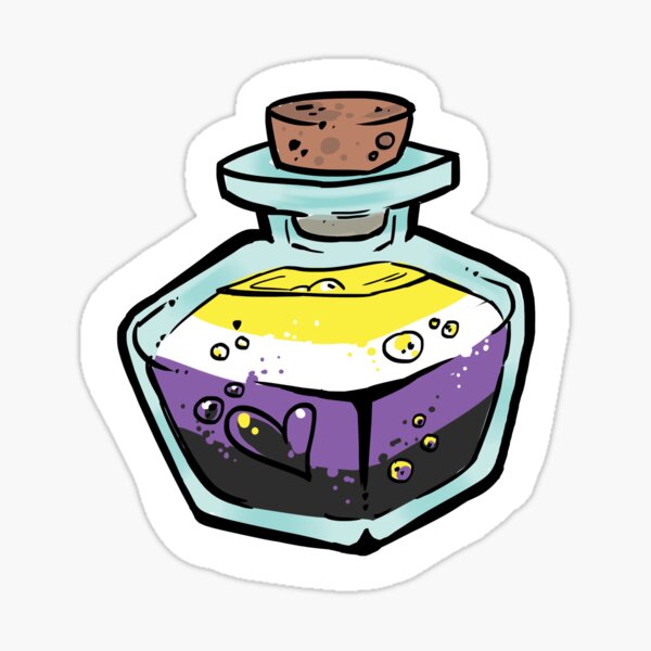 Potions of Pride | Nonbinary | Elixir Bottle Sticker
