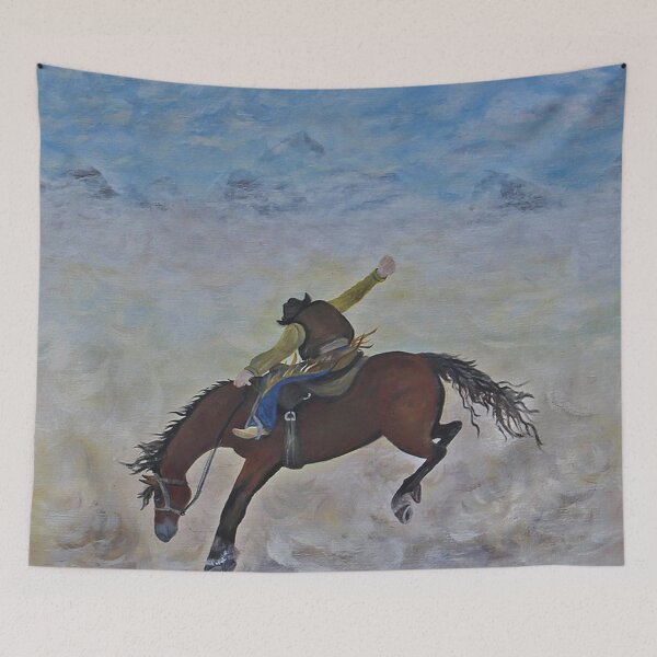 Item preview, Painting Print, Inspired by Frederic Remington’s Art: Cowboy on Horse in Dessert designed and sold by Cute & Sassy Custom Gifting Boutiques.