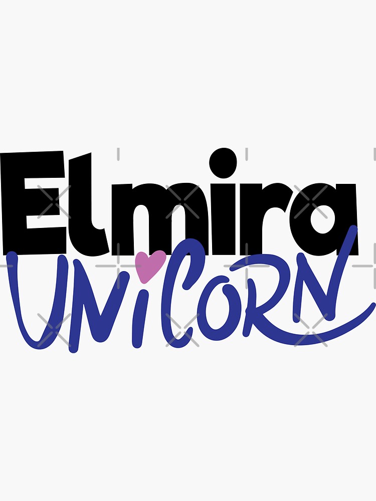 "Elmira Unicorn New York Raised Me Chemung County" Sticker by