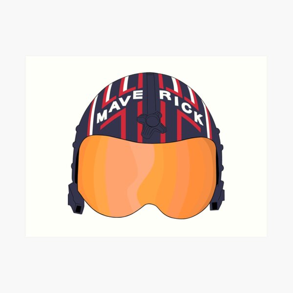 Maverick Helmet Stylized Art Print