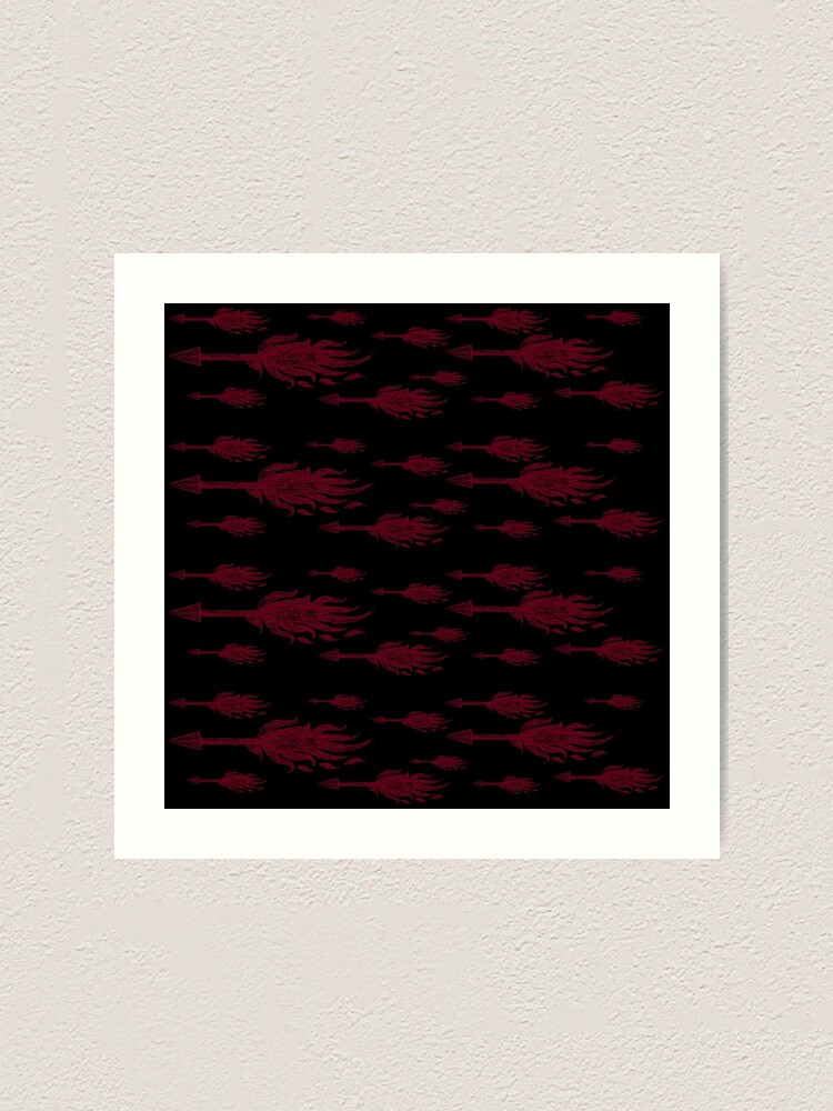 Alternate view of burning arrow Art Print
