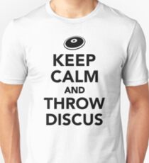 Keep calm and throw discus Unisex T-Shirt