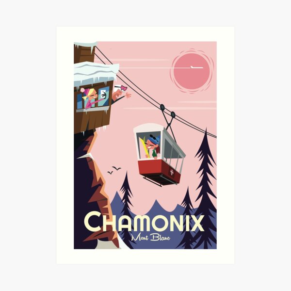 Affiche Chamonix Mont Blanc Impression artistique