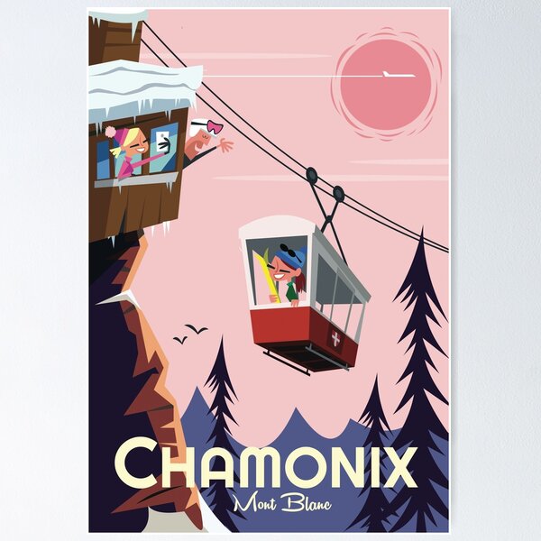 Item preview, Chamonix Mont Blanc poster designed and sold by GAGodel.
