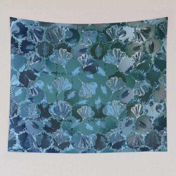 Item preview, Mosaic Ginkgo (Sapphire Blue) designed and sold by RoxanneG.