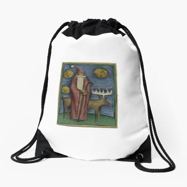 Old World Santa Drawstring Bag