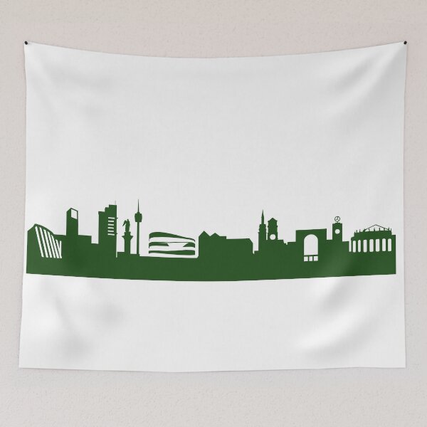 Item preview, STUTTGART skyline in forest green designed and sold by 44spaces.