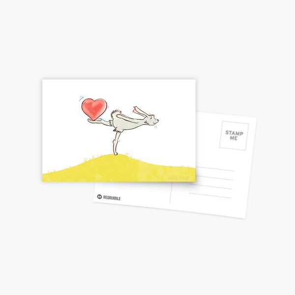 Hase mit Herz Postkarte