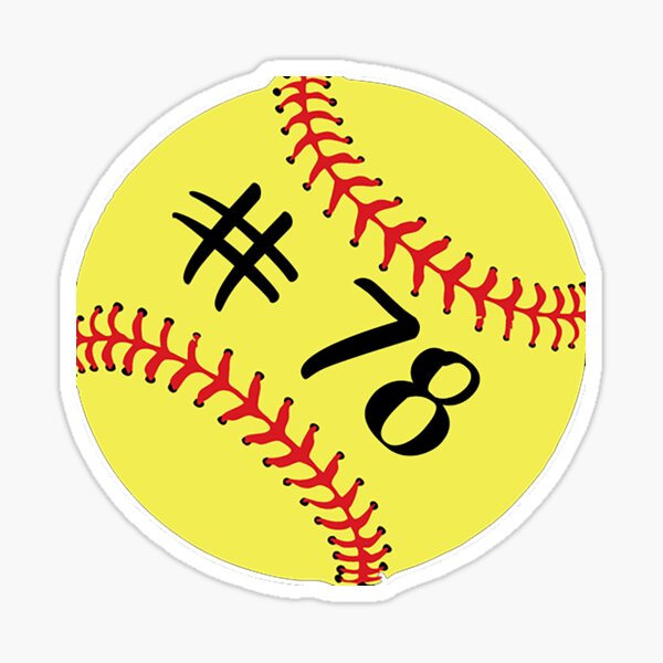 Softball Player Jersey No 37 Back Number 37 Ball Sport Sticker Gift Sticker By Theshirtinator Redbubble