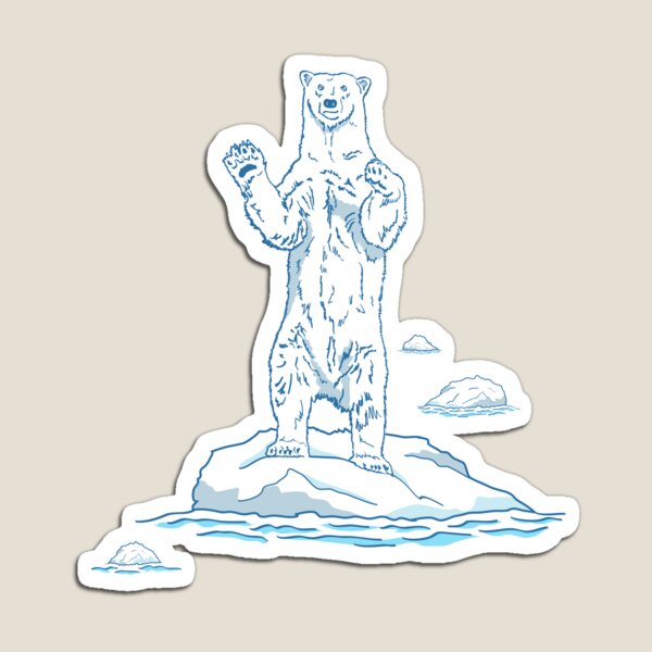 Polar Bear in Jeopardy! Magnet