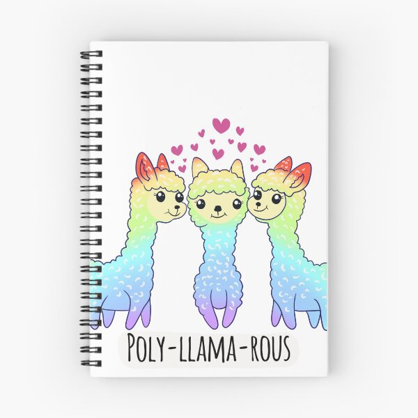 Item preview, Poly-llama-rous, polyamorous, llama, rainbow, cute lgbtq designed and sold by kathrynroseart.