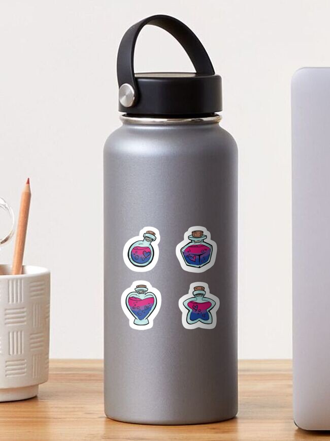 Aperçu 1 sur 3. Sticker avec l'œuvre Potions de fierté | Bi créée et vendue par ovaettr.