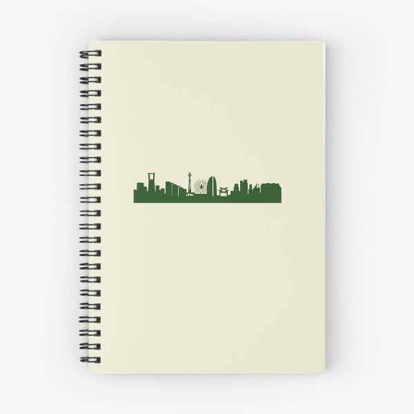 Item preview, YOKOHAMA skyline in forest green designed and sold by 44spaces.