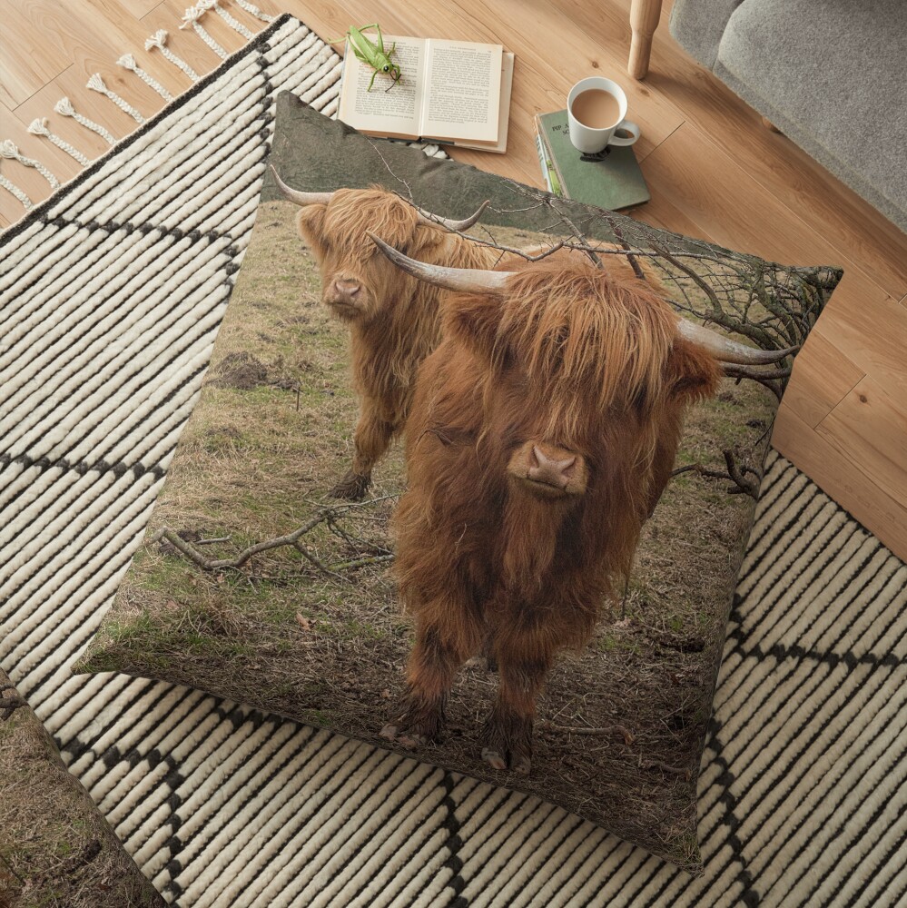 highland cow pillow pet