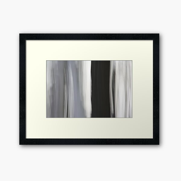 White & Black Trees Framed Art Print