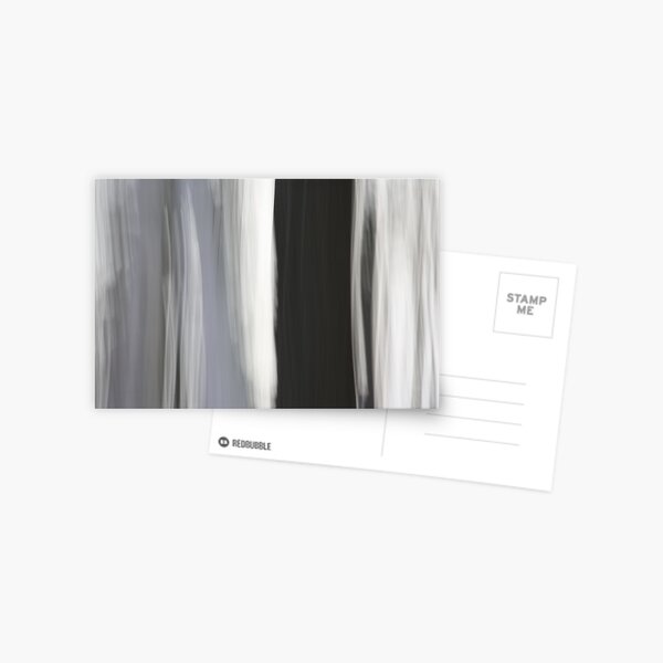 White & Black Trees Postcard