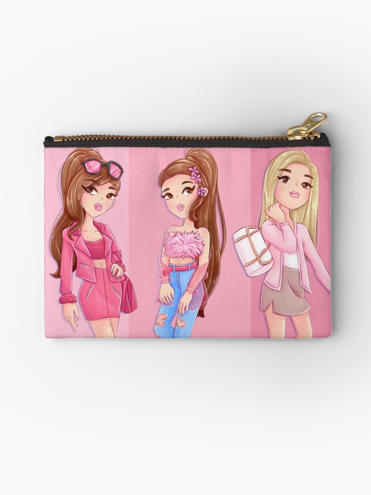 Thumbnail 1 of 4, Zipper Pouch, Pink Fashion designed and sold by instadrawvhs.