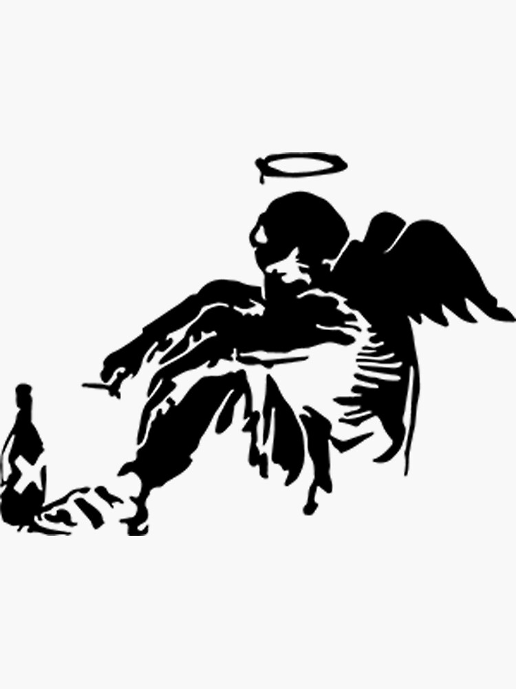 banksy fallen angel tattoo