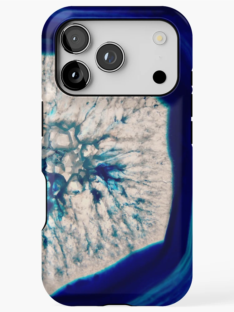 Thumbnail 1 of 4, iPhone Case, Blue Geode designed and sold by RDeleansDesign.