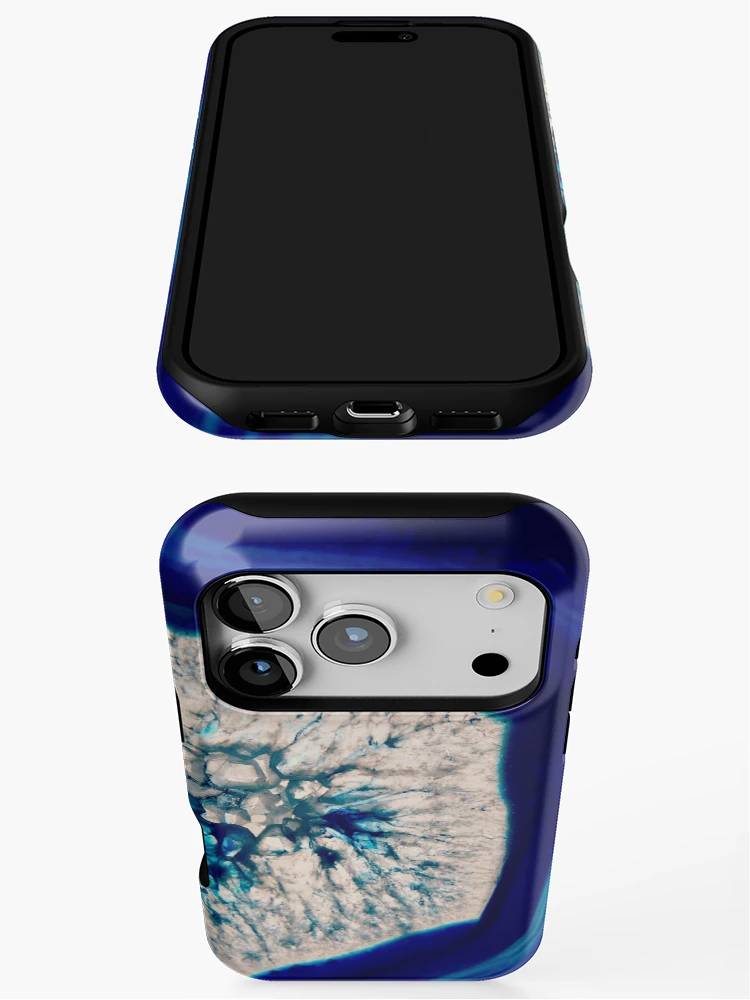 Thumbnail 3 of 4, iPhone Case, Blue Geode designed and sold by RDeleansDesign.