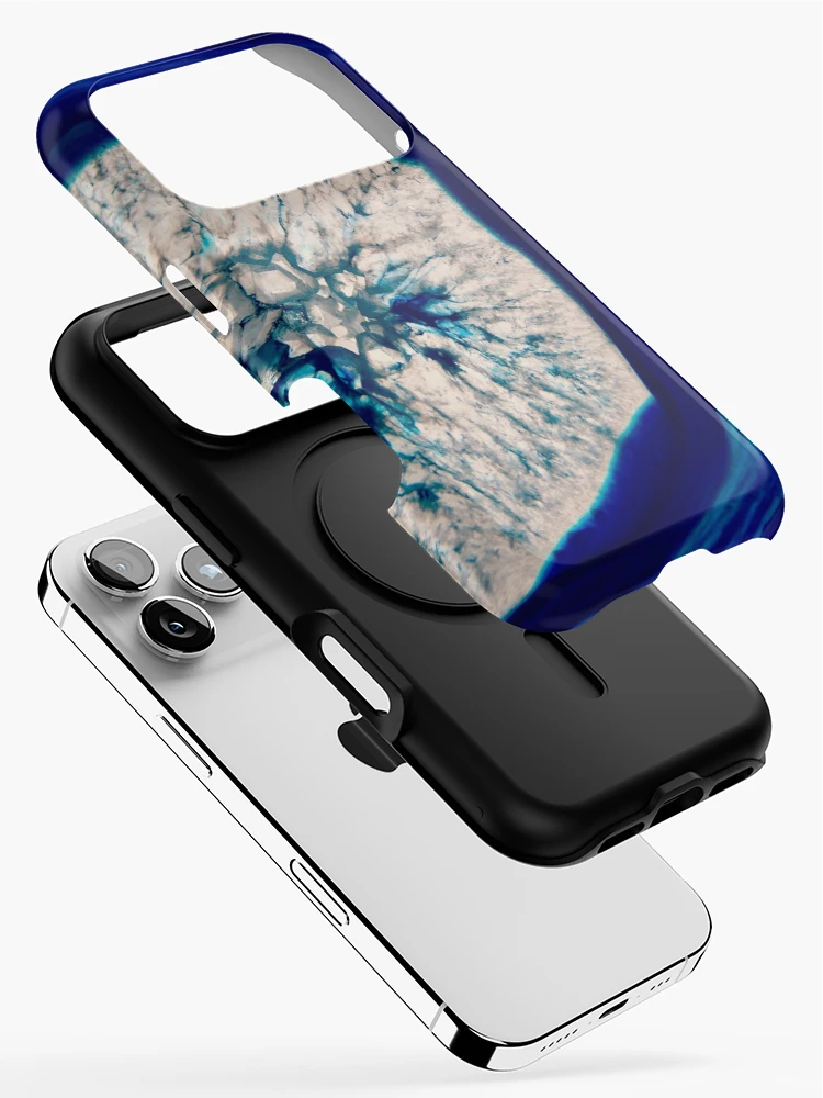Thumbnail 2 of 4, iPhone Case, Blue Geode designed and sold by RDeleansDesign.