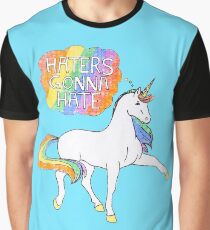 Haters gonna Hate Blue Graphic T-Shirt