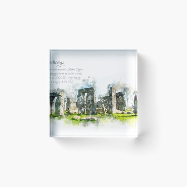 Item preview, Stonehenge, England, Watercolor designed and sold by Theodor Decker.