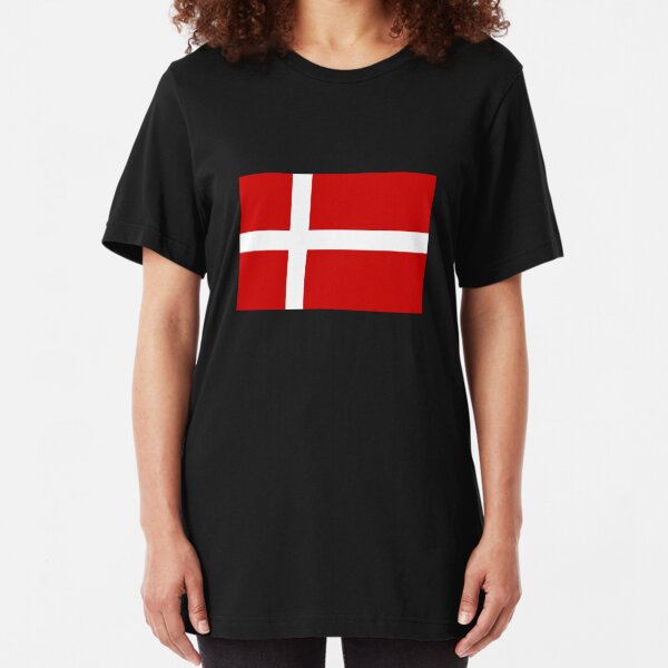 Flag of Denmark Slim Fit T-Shirt