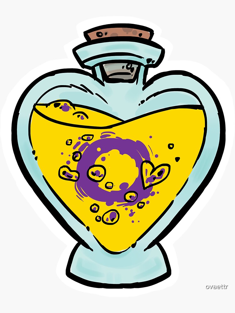 Potions Of Pride Intersex Love Bottle Sticker By Ovaettr Redbubble