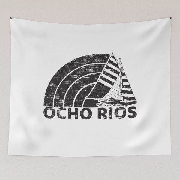 Item preview, Ocho Rios Black Retro Sailing Vacation Design designed and sold by dk80.