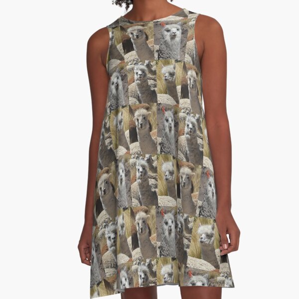Vicuñas (Vicugna vicugna) A-Line Dress