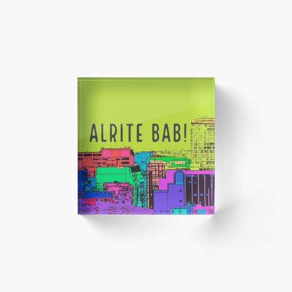 Alrite Bab and Birmingham skyline on gifts Acrylic Block
