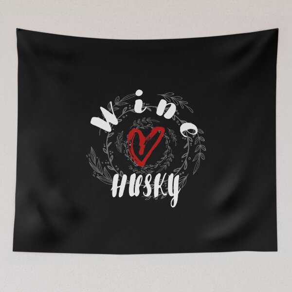 Item preview, Wine and HUSKY Gift Idea Funny Dog Lovers designed and sold by MyPrintex.
