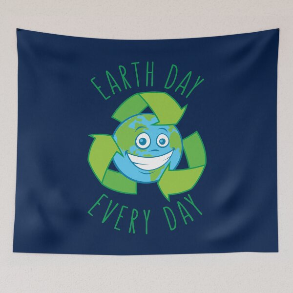 Item preview, Earth Day Every Day Recycle Cartoon  designed and sold by fizzgig.