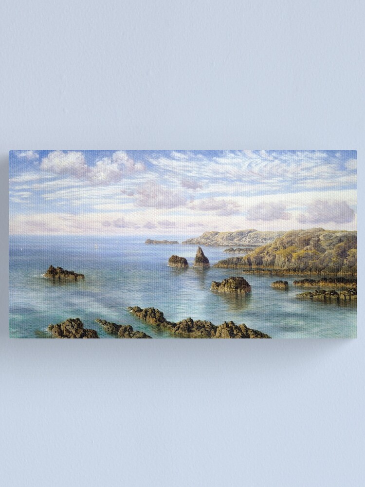 "John Brett Southern Coast of Guernsey" Canvas Print for Sale by