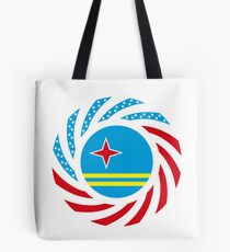 Aruban American Multinational Patriot Flag Series Tote Bag