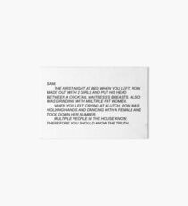The Note Wall Tapestry Jersey Shore Art Board Print