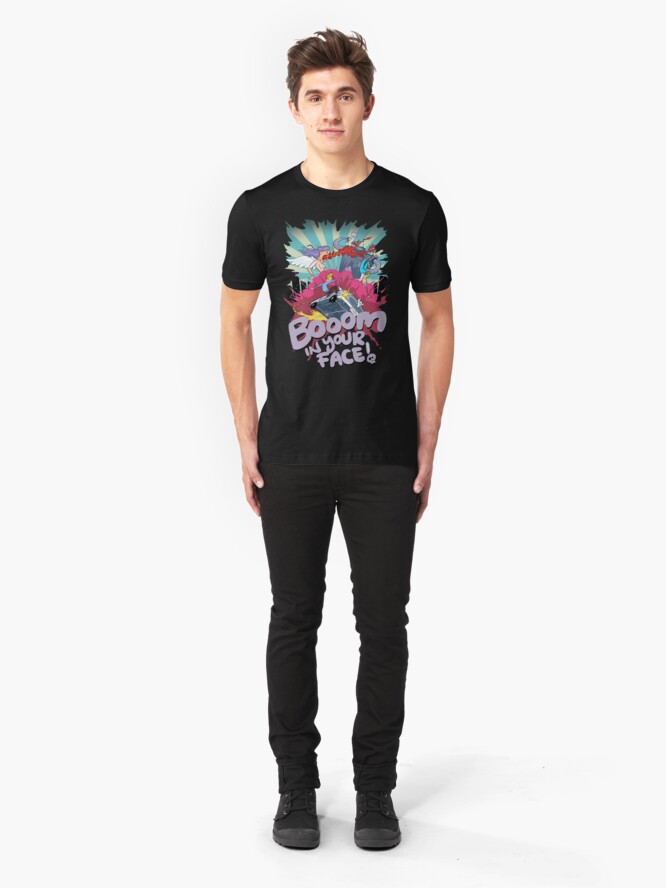 Alternate view of Booom In Your Face Slim Fit T-Shirt
