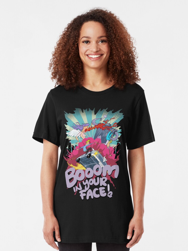 Alternate view of Booom In Your Face Slim Fit T-Shirt