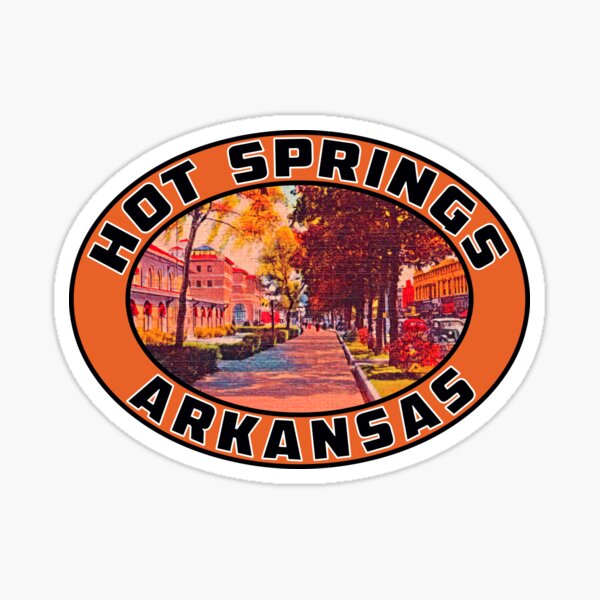 Item preview, HOT SPRINGS NATIONAL PARK ARKANSAS BATHS BATH HOUSE BATHHOUSE ROW designed and sold by DESTINATIONS DECAL.