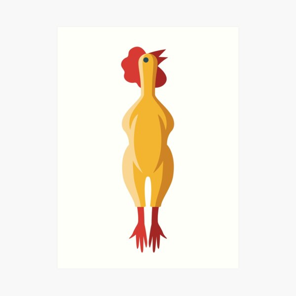 Rubber Chicken Wall Art Redbubble