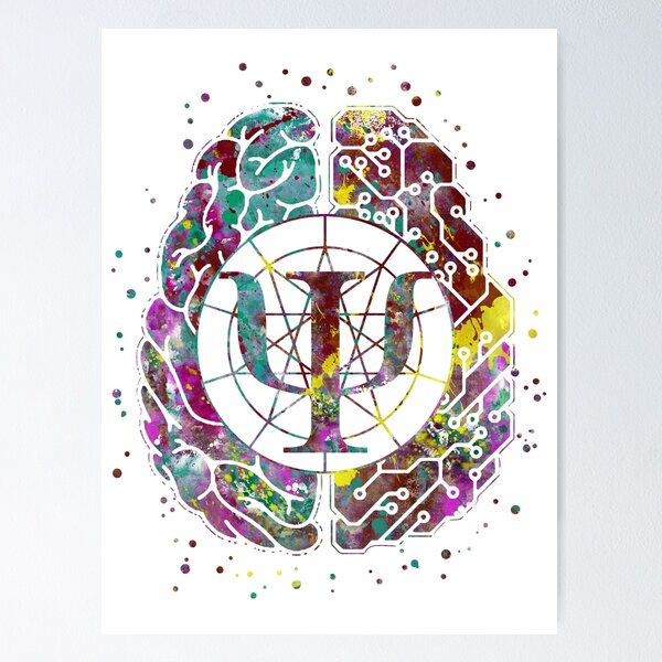 Item preview, Psychology symbol and brain designed and sold by Rosaliartbook.