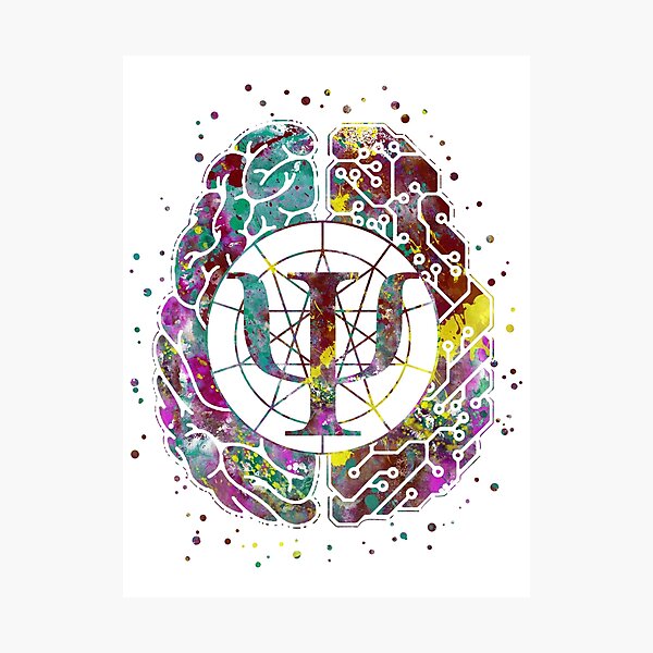 Item preview, Psychology symbol and brain designed and sold by Rosaliartbook.