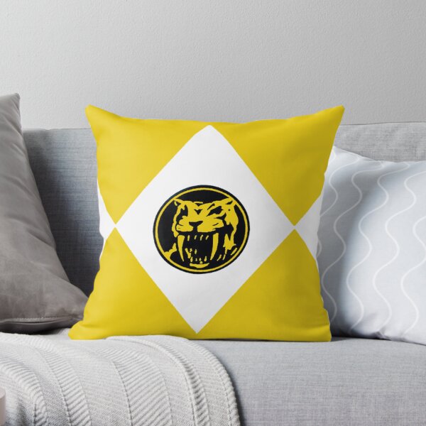 Go Go Yellow Ranger Throw Pillow