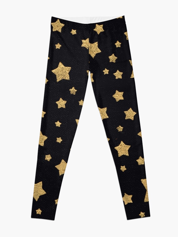 Black leggings on sale with gold stars