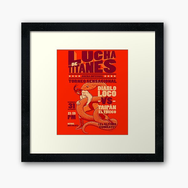 Lucha de Titanes Framed Art Print