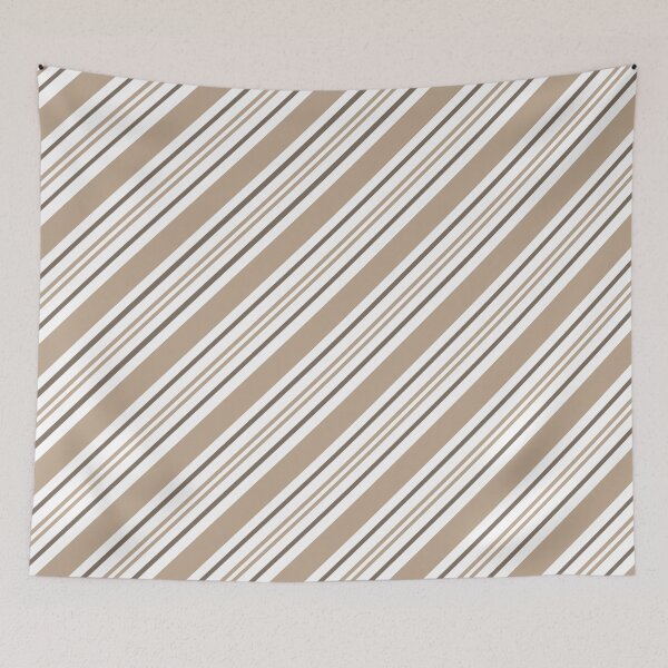 Item preview, Pantone Hazelnut Nutmeg and White Thick and Thin Angled Lines - Stripes designed and sold by PIPAArtHomeDeco.